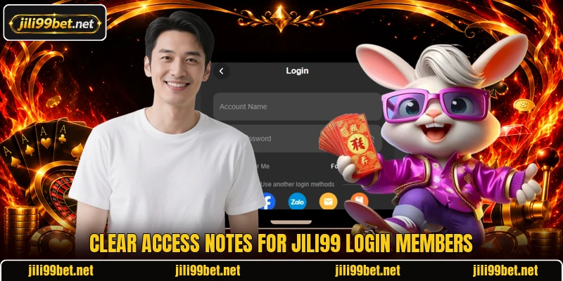 Clear access notes for jili99 login members