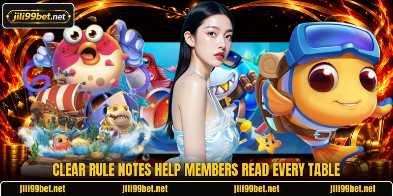 Clear rule notes help members read every table Clear rule notes help members read every table