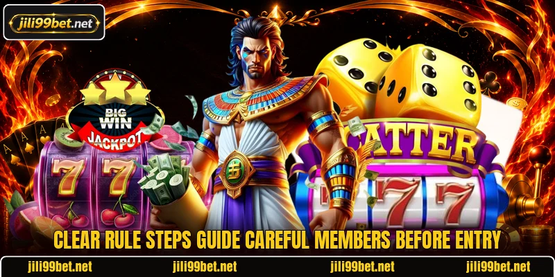 Clear rule steps guide careful members before entry Clear rule steps guide careful members before entry