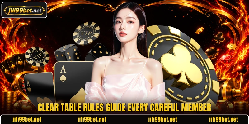 Clear table rules guide every careful member Clear table rules guide every careful member
