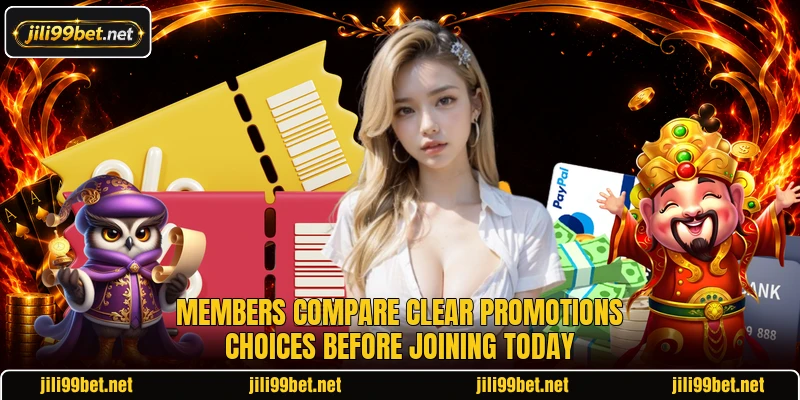 Members compare clear promotions choices before joining today