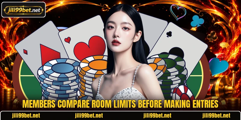 Members compare room limits before making entries Members compare room limits before making entries
