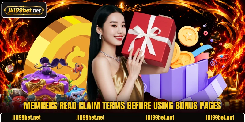 Members read claim terms before using bonus pages