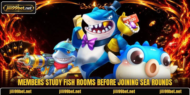 Members study Fish rooms before joining sea rounds