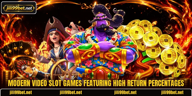 Modern video slot games featuring high return percentages