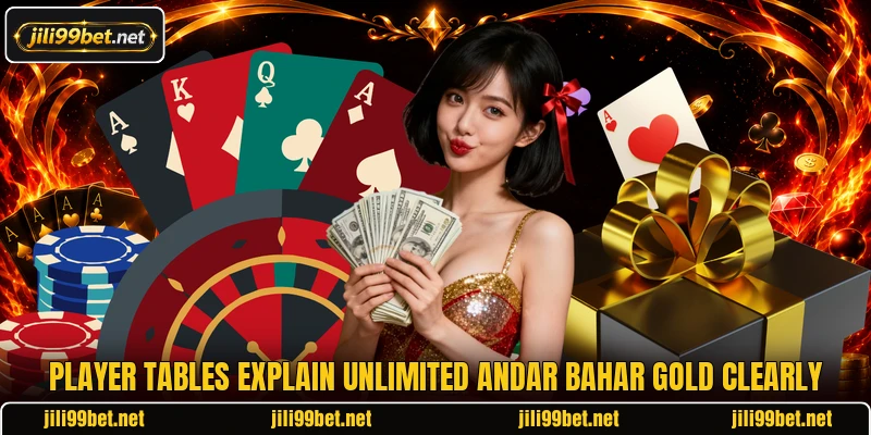 Player tables explain Unlimited Andar Bahar Gold clearly Player tables explain Unlimited Andar Bahar Gold clearly