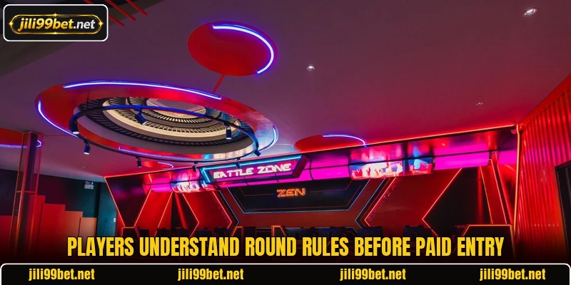 Players understand round rules before paid entry Players understand round rules before paid entry