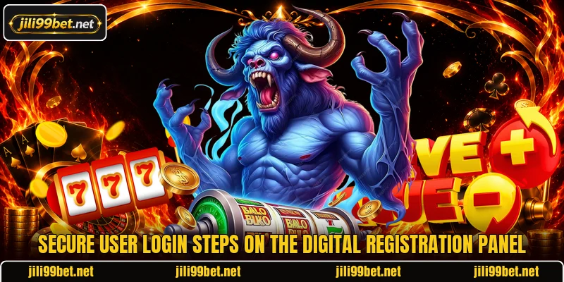 Secure user login steps on the digital registration panel