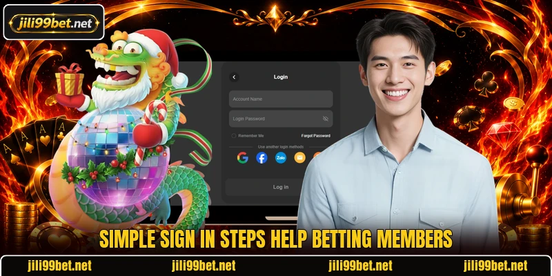 Simple sign in steps help betting members