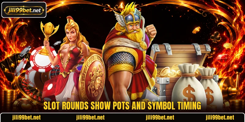 Slot rounds show pots and symbol timing Slot rounds show pots and symbol timing