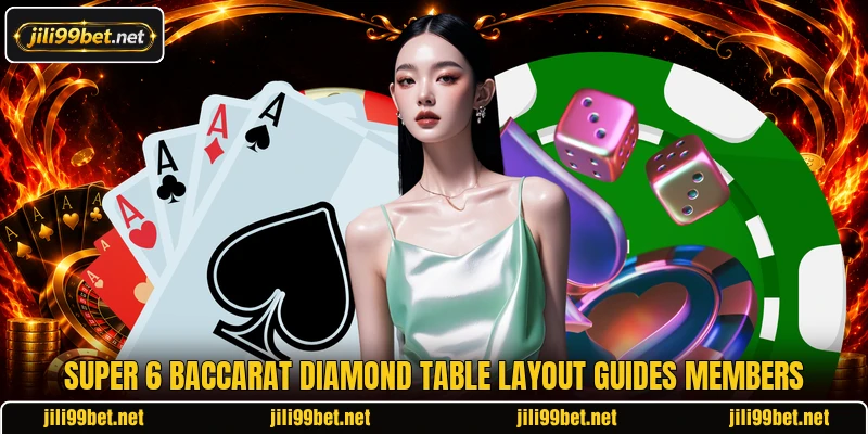 Super 6 Baccarat Diamond table layout guides members