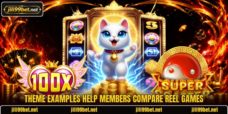 Theme examples help members compare reel games Theme examples help members compare reel games